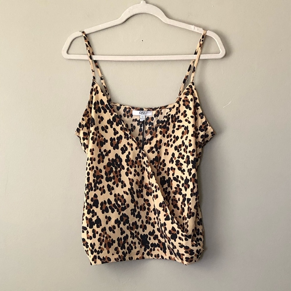 Q&A | Faux Wrap Leopard Print Cami Tank
